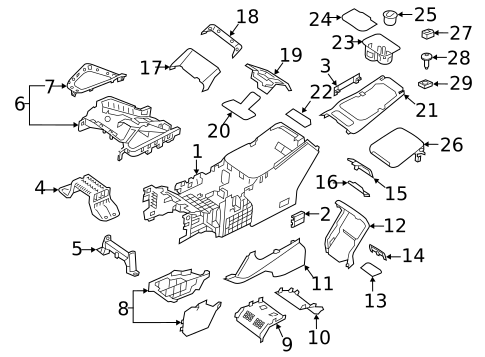 Console for 2020 Jaguar I-Pace #0