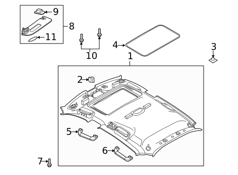 Interior Trim - Roof for 2016 Porsche Panamera #4