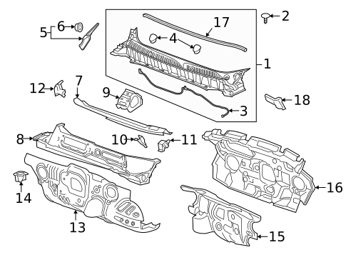 Cowl for 2022 Cadillac XT5 #2
