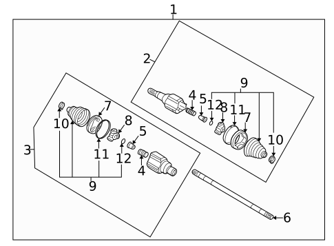 Drive Axles for 2005 Chevrolet Uplander #1