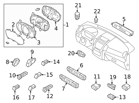 Cluster & Switches for 2015 Kia Sorento #0