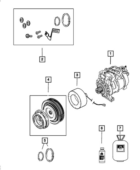 Air Conditioner Compressor and Mounting for 2010 Dodge Challenger #0