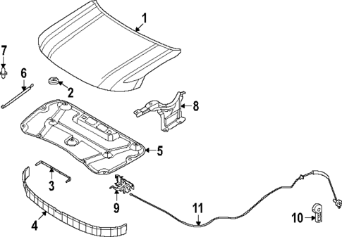Hood & Components for 2025 Nissan Armada #0