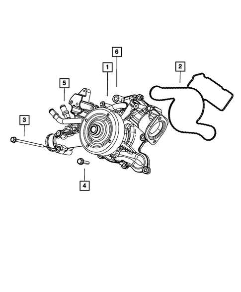 Water Pump and Related Parts for 2009 Dodge Durango #1