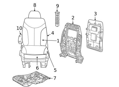 Front Seat Components for 2010 Volkswagen Routan #0