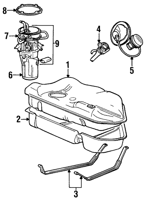Fuel System Components for 1996 Ford Taurus #0