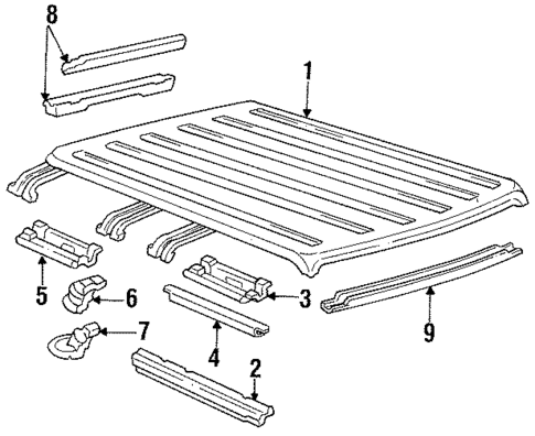Roof & Components for 1986 Ford E-350 Econoline Club Wagon #1