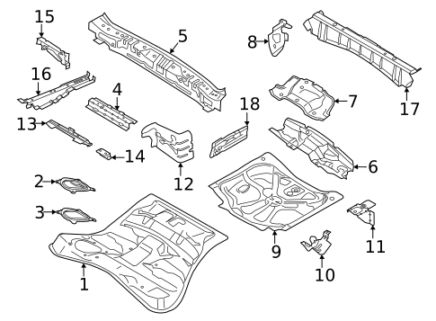 Rear Floor & Rails for 2022 Volvo XC60 #0