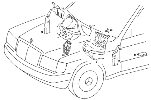 Insulation in Passenger Compartment for 1990 Mercedes-Benz 190E #3
