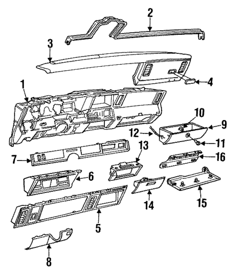 Instrument Panel for 1985 Chrysler Executive Limousine #0