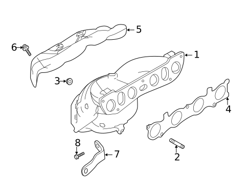 Exhaust Manifold for 2019 Nissan Rogue #0