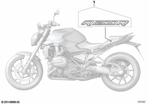 Stickers, Labels, Adhesive Film Strips for 2018 BMW-Motorrad R 1200 R #2