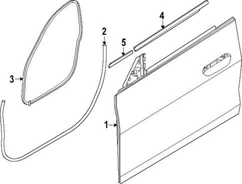 Exterior Trim - Front Door for 2022 BMW 430i Gran Coupe #0