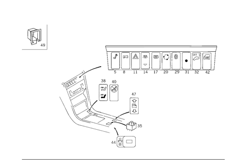 Switches & Switch Brightness Follow-Up for 1993 Mercedes-Benz 300E #3
