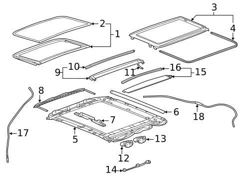 Sunroof for 2013 Cadillac XTS #1