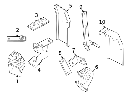 Horn for 1997 Volkswagen EuroVan #0