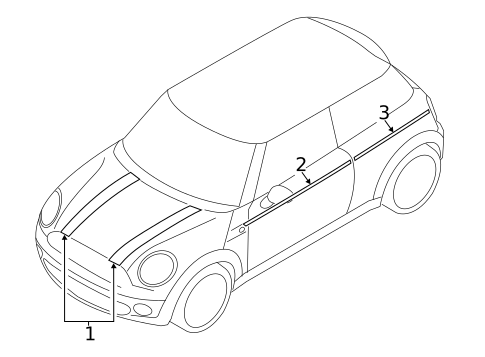 Stripe Tape for 2014 Mini Cooper #1