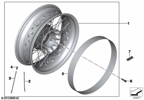 Wheels with Bearings for 2013 BMW-Motorrad R nineT #1