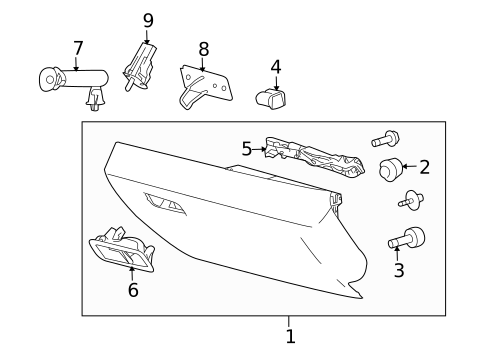 Glove Box for 2009 Lincoln MKS #0