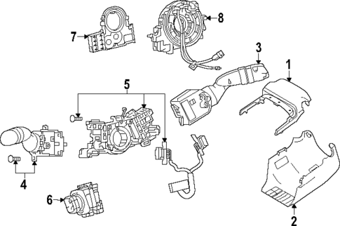 Shroud, Switches & Levers for 2025 Lexus NX250 #1