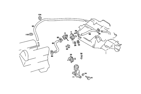 Heating Water Connection for 1985 Mercedes-Benz 380SL #1