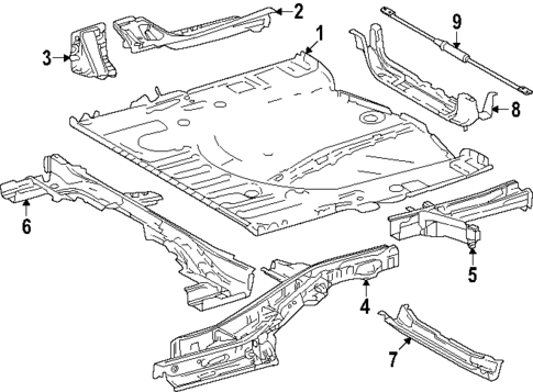 Rear Floor & Rails for 2024 Lexus TX500h #0