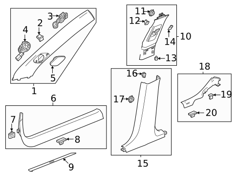 Interior Trim - Pillars for 2025 Cadillac CT4 #0
