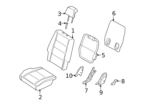 Rear Seat Components for 2005 Ford Freestyle #0
