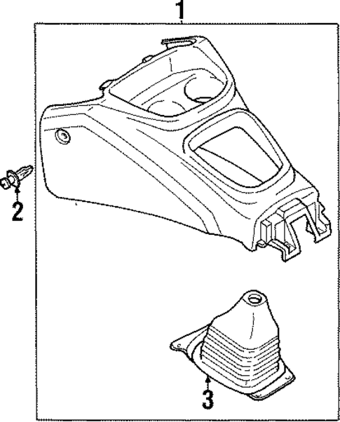 Center Console for 1998 Mazda Protege #1