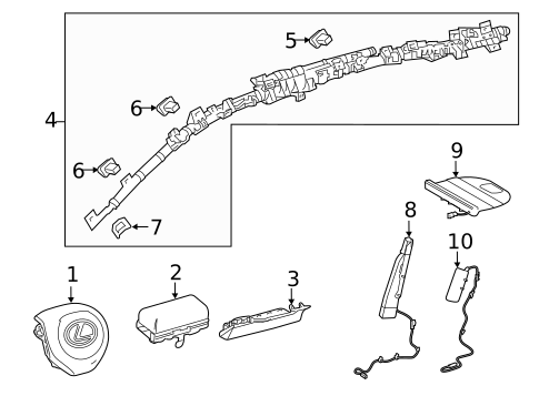 Air Bag Components for 2018 Lexus RX450hL #0
