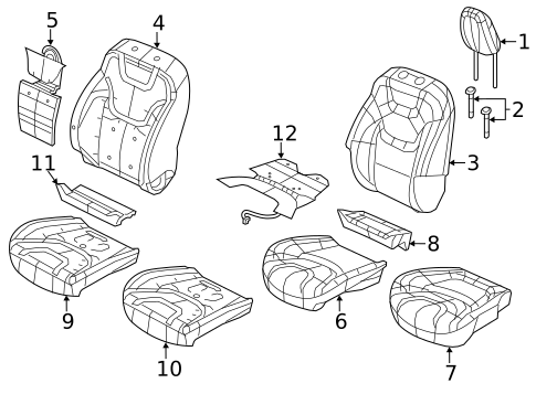 Front Seat Components for 2015 Jeep Cherokee #0