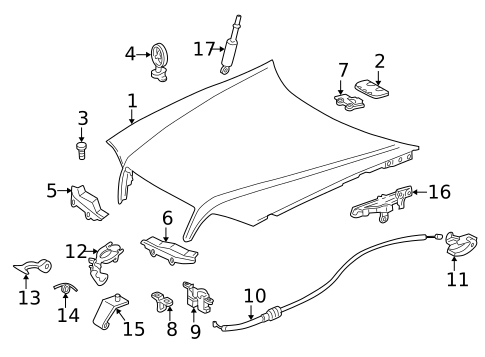 Hood & Components for 2000 Mercedes-Benz C230 #0