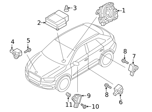Air Bag Components for 2017 Audi Q3 Quattro #0