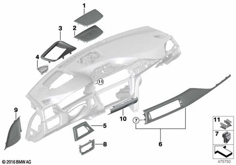 Instrument Carrier / Mounting Parts for 2014 BMW 428iX #0