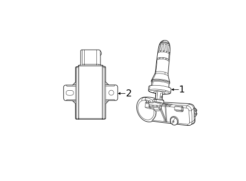 Tire Pressure Monitor Components for 2012 Jeep Grand Cherokee #0