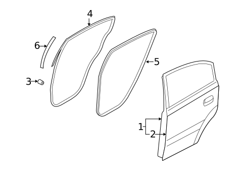 Door & Components for 2006 Kia Rio5 #1