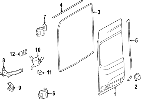 Door & Components for 2025 Ford E-Transit #1