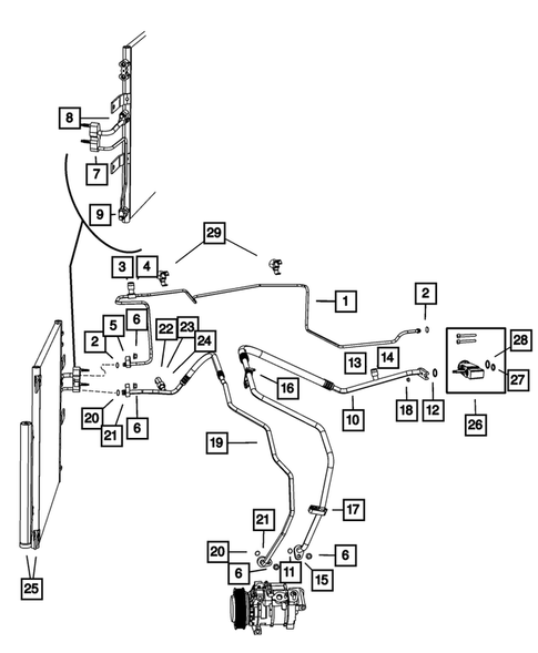 Air Conditioner and Heater Plumbing for 2010 Dodge Ram 1500 #0