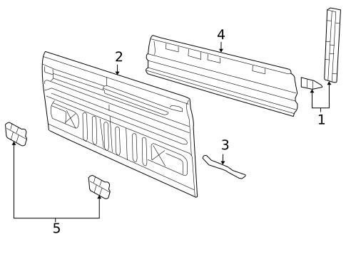 Back Panel for 2008 Ford F-150 #1