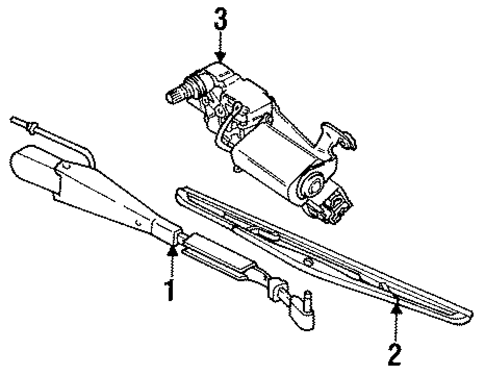 Wiper & Washer Components for 1996 Pontiac Trans Sport #0