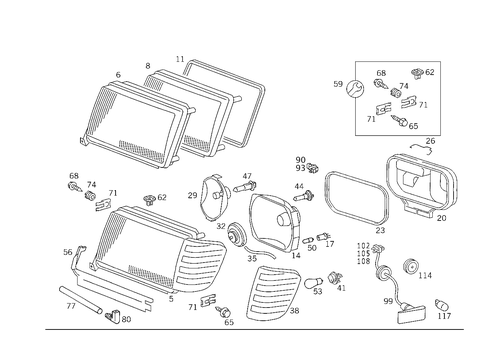 Lighting Unit for 1991 Mercedes-Benz 300E #4