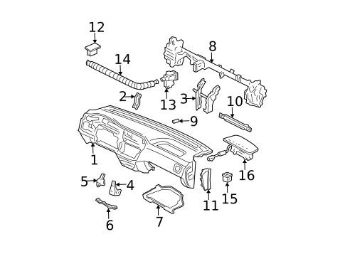 Instrument Panel for 2006 Acura MDX #0