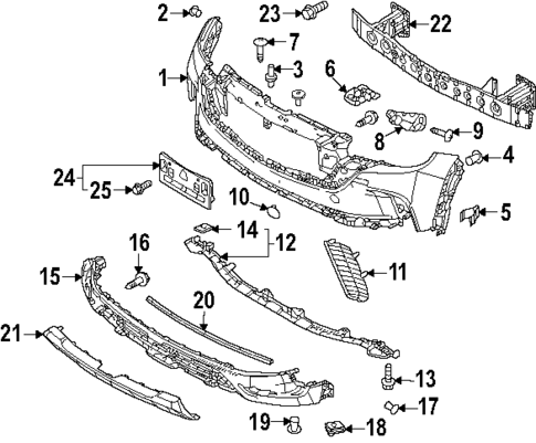 Bumper & Components - Front for 2023 Mazda CX-50 #0
