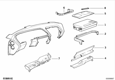 Instrument Carrier / Mounting Parts for 1992 BMW 850Ci #2