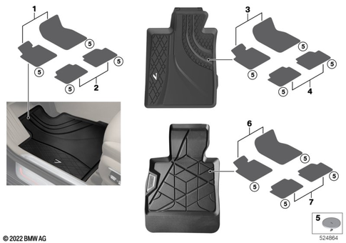Interior Equipment Components for 2021 BMW BMW ALPINA B7 #1