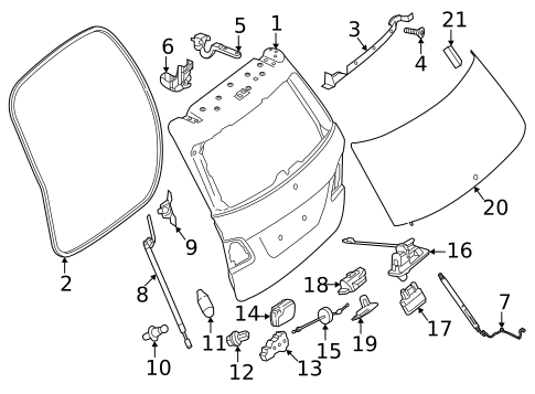 Gate & Hardware for 2020 Mercedes-Benz GLA 45 AMG® #1