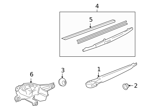 Wiper & Washer Components for 2009 Toyota Land Cruiser #1