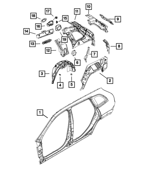 Aperture Panel and Pillar Supports for 2015 Jeep Cherokee #0
