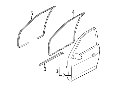 Door & Components for 2001 Kia Spectra #0