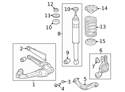 Rear Suspension for 2012 Honda Civic #1